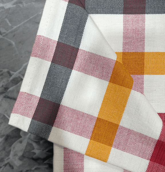 The Ember Check Kitchen Towel