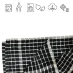 Midnight Black Grid Terry Tea Towel - Image 5