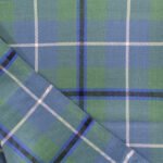 Sage green and slate blue plaid flannel from a Multan manufacturer