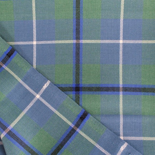 Sage green and slate blue plaid flannel from a Multan manufacturer