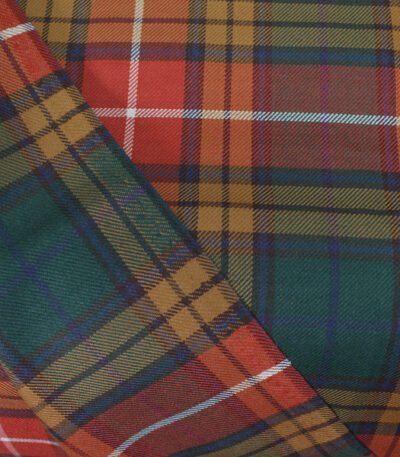 Burnt orange and mustard heritage tartan flannel from a Multan manufacturer