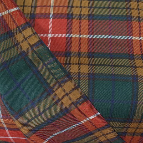 Burnt orange and mustard heritage tartan flannel from a Multan manufacturer