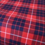 Premium Red and Navy Plaid Fabric - Image 3