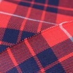 Premium Red and Navy Plaid Fabric - Image 2