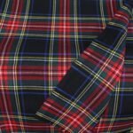 Royal Stewart Black Tartan Yarn-Dyed Cotton Fabric - Image 2