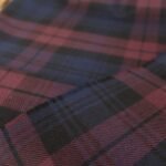 Export Quality Flannel Fabric | Purple and Navy Tartan - Image 2