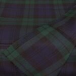 Forest Green and Midnight Navy Tartan Yarn-Dyed Cotton Fabric