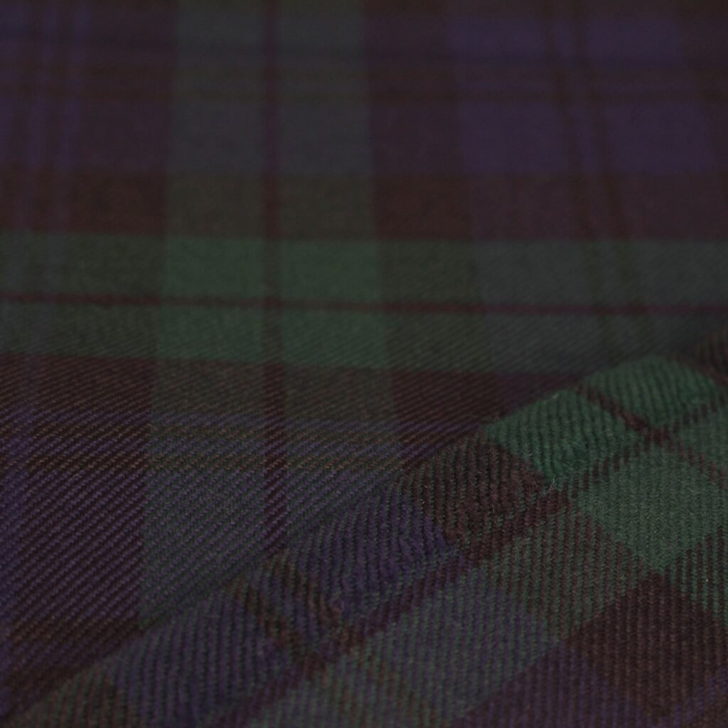 Top textile exporter in Multan: navy and forest green tartan flannel