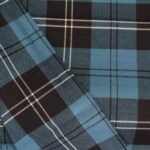 B2B fabric manufacturer Pakistan: sky blue and charcoal grid flannel