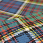 Cerulean and emerald heritage tartan flannel from a Multan manufacturer