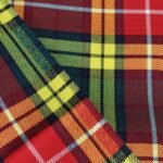 Premium Vibrant Red & Yellow Stewart Tartan Yarn-Dyed Cotton Fabric - Image 2