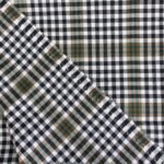 Premium Green & Brown Houndstooth Plaid Yarn-Dyed Cotton Fabric - Image 2