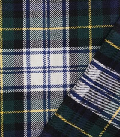 Navy and Forest Green Multi-Tartan Yarn-Dyed Cotton Fabric Multan Pakistan