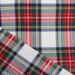 White Dress Stewart Tartan Yarn-Dyed Cotton Fabric - Image 2