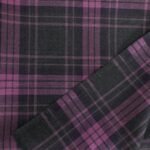 Plum & Charcoal Heritage Tartan Yarn-Dyed Cotton Fabric - Image 2