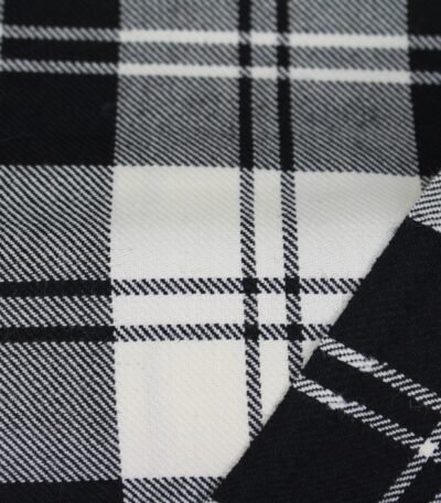 Black and White Gingham Check Yarn-Dyed Cotton Fabric - Home Innovators