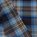 Premium Blue and Brown Yarn-Dyed Check Fabric - Image 2