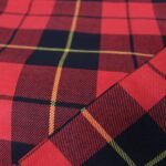 Royal Red and Black Tartan Cotton Fabric Multan Pakistan Low MOQ