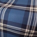 Navy and Cream Plaid Flannel Fabric - Image 3