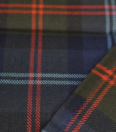 Navy and Forest Green Black Watch Tartan Yarn-Dyed Cotton Fabric - Home Innovators