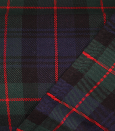 Navy and forest green flannel with red stripes from a Multan manufacturer