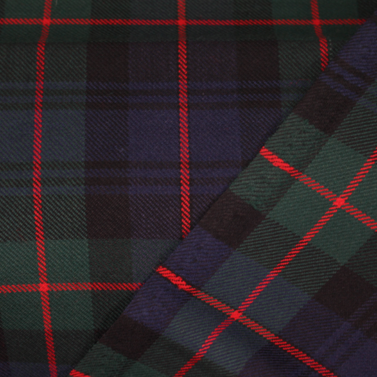 Navy and forest green flannel with red stripes from a Multan manufacturer